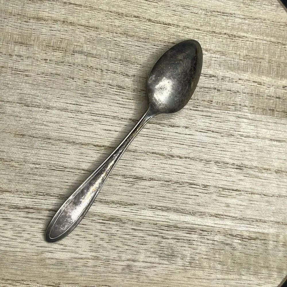 VTG ATQ Oneida Community Silver Plated Spoon 4.25” Patina Tarnished